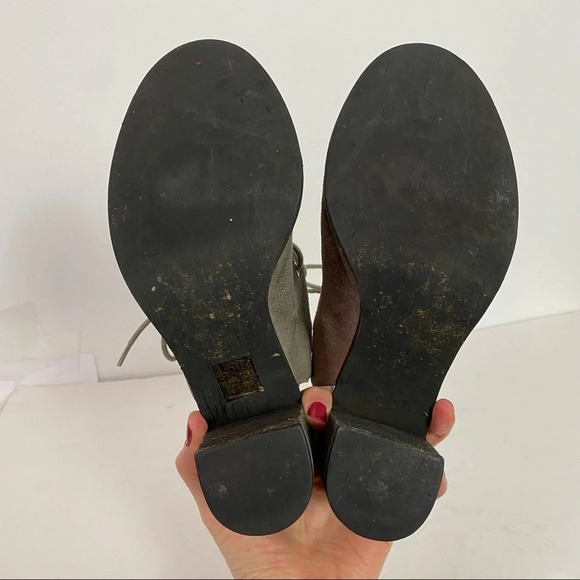 Jeffrey Campbell For Free People Cors Lace Up Suede Booties Heels Shoes Size 8 - Picture 12 of 16